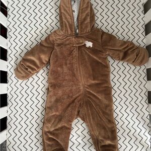 Simple Joys by Carters Brown Bear Fleece Footie Bunting Suit